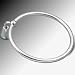 Moen DN6686CHG Modern Towel Ring With Acrylic Accent Ring, Chrome