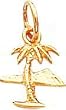 14K Gold Island & Palm Tree Charm