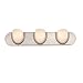 International Lighting - 13993-65: 3Lt Peabody Vanity Bar with French Scavo Glass