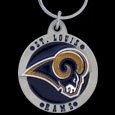 St Louis Rams Round NFL Football Keychain