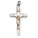 Sterling Silver Crucifix Pendant with 20 Inch Sterling Silver Chain