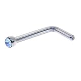 Light Blue Gem MICRO Nose Ring L-Shaped
