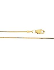 Solid Square Diamond Cut Snake Chain 14K Gold Yellow Ch163 20 Inch