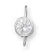 Sterling Silver 7mm CZ Kidney Wire Bezel Earrings QE3200