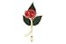 Jewelry : Rose Blossom Brooch with 24K Gold Accents