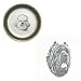 Mastiff Neopolitan 6' Green Plate, Porcelain by Rosalinde (6' diameter)