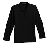 NEW Port Authority - Ladies Silk Touch Long Sleeve Sport Shirt Black-XL