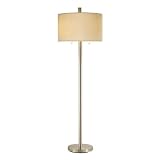 Adesso Boulevard Floor Lamp, Satin Steel