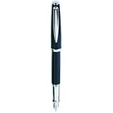 Marquis Claria Fountain Pen, Black Lacquer with Medium Nib and Chrome Accents (WM/750/BLK)