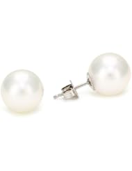TARA Pearls 10X11mm White South Sea with White Gold Stud Earrings