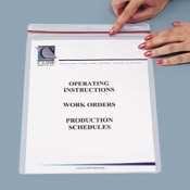 C-Line 82911 Industrial vinyl zip top shop ticket holder for 8-1/2 x 11 insert, clear, 15/box