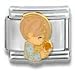 Clearly CharmingI Believe in MiraclesPrecious Moments Italian Charm Bracelet Link