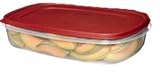 Rubbermaid 7J7600CHIL 1.5 Gallon Easy Find Lids, Rectangular - Chili Red - Case of 4