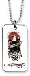 Ed Hardy Dog Tag Necklace Eagle & Skull EHF103