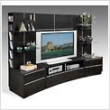 3-Piece Latitude Concave Midnight Finish Entertainment Center