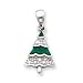 Sterling Silver CZ Christmas Tree Pendant - JewelryWeb