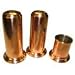 Old Dutch 937 4 Inch Solid Copper Salt and Pepper Set with 2 Inch Toothpick Holder