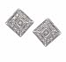 14K Antique Style Pave Diamond Earrings