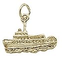 Riverboat Charm - 10K Yellow Gold