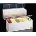 San Jamar B6186L EZ-Chill Stainless Steel Garnish Center with 1 pt Inserts, 18" Width x 5-7/8" Height x 5-3/8" Depth