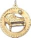 Grand Piano on Open Disc, 14K Gold Charm