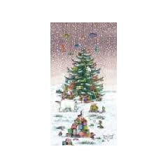 Der kleine Eisb�r klettert auf den Weihnachtsbaum