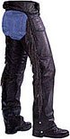 Leather Chaps - Premium Motorcycle Chaps with Braids & Fringes