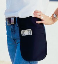 Server Waiter Restaurant Belt loop Money Pouch, one pouch, black polyester