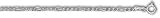 Sterling Silver 18 Inch X 2.2 mm Figaro Chain Necklace - Italian - O Ring Clasp