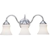 Big Save  Sea Gull Lighting 40022-05 Darien 3-Light Vanity, Chrome Finish with Etched Opal Glass