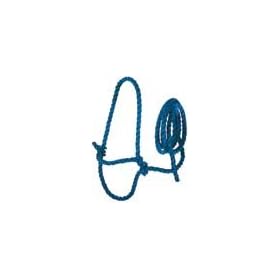 Poly Rope Cow Halter, .5" Blue