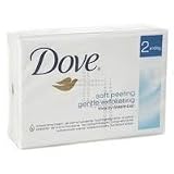 THREE PACKS of Dove Soft Peeling Gentle Exfoliating Beauty Cream Bar - Twin