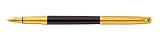 Caran D'ache Madison Bicolor Black Gold Plated Broad Point Fountain Pen - CA-4690492
