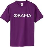 OBAMA Peace Sign - on 100% cotton T-Shirt (32 Colors)