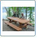 Forever 8-Foot Mature Redwood Picnic Table - No Benches