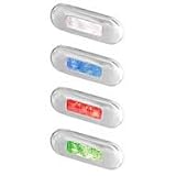 HELLA 959680811 9680 Series White Light Stainless Steel Bezel Interior LED Step Lamp