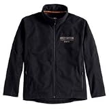 Harley Davidson Men's Detour Windproof Jacket. Windproof fleece jacket with two zippered hand-warmer pockets. Can be worn alone or as an added warmth layer under other riding gear. Embroidered Harley-Davidson graphics on left chest. 98538-08VM