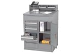 4 Drawer/Cabinet Shop Desk