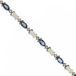 Sapphire Opal Diamond Bracelet in 14KT White Gold