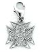 Maltese Cross, 14K Gold Diamond Charm