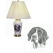 Porcelain Lamp with German Short-haired Pointer