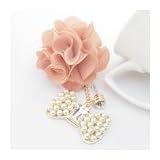 【アクセサリー スマートフォンピアス】コサージュとチャームのジャックピン　S0211A