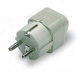 Lewis N Clark Electrical Accessories: Europe / Aisa Grounded Adapter Plug (Schuko)