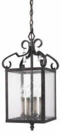 Golden Lighting 2049-SF FB Semi-Flush/Ceiling with Seeded Glass Shades, Fired Bronze Finish