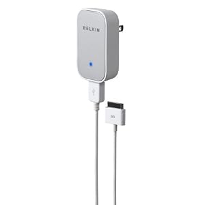 Belkin AC Wall and USB Charger for iPod with Dock Connector (White) by Belkin