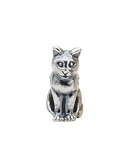 Clevereves Sterling Silver 11.00X10.00 mm Kera Cat Bead