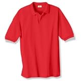 054 - Medium - White 5.5 oz 50/50 Jersey Knit Polo