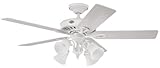Hunter Ceiling Fans 20349 Westbury Fan - White with Light and Remote Indoor Fan 54