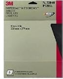 3M Imperial Wetordry Sheet, 9 in x 11 in, Grade P320, Pack of 5 Sheets