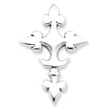 Sterling Silver Gothic Cross Pendant